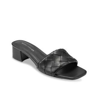 Marc Fisher Sandal Heeled Black Casara Slide 8.5 NWT